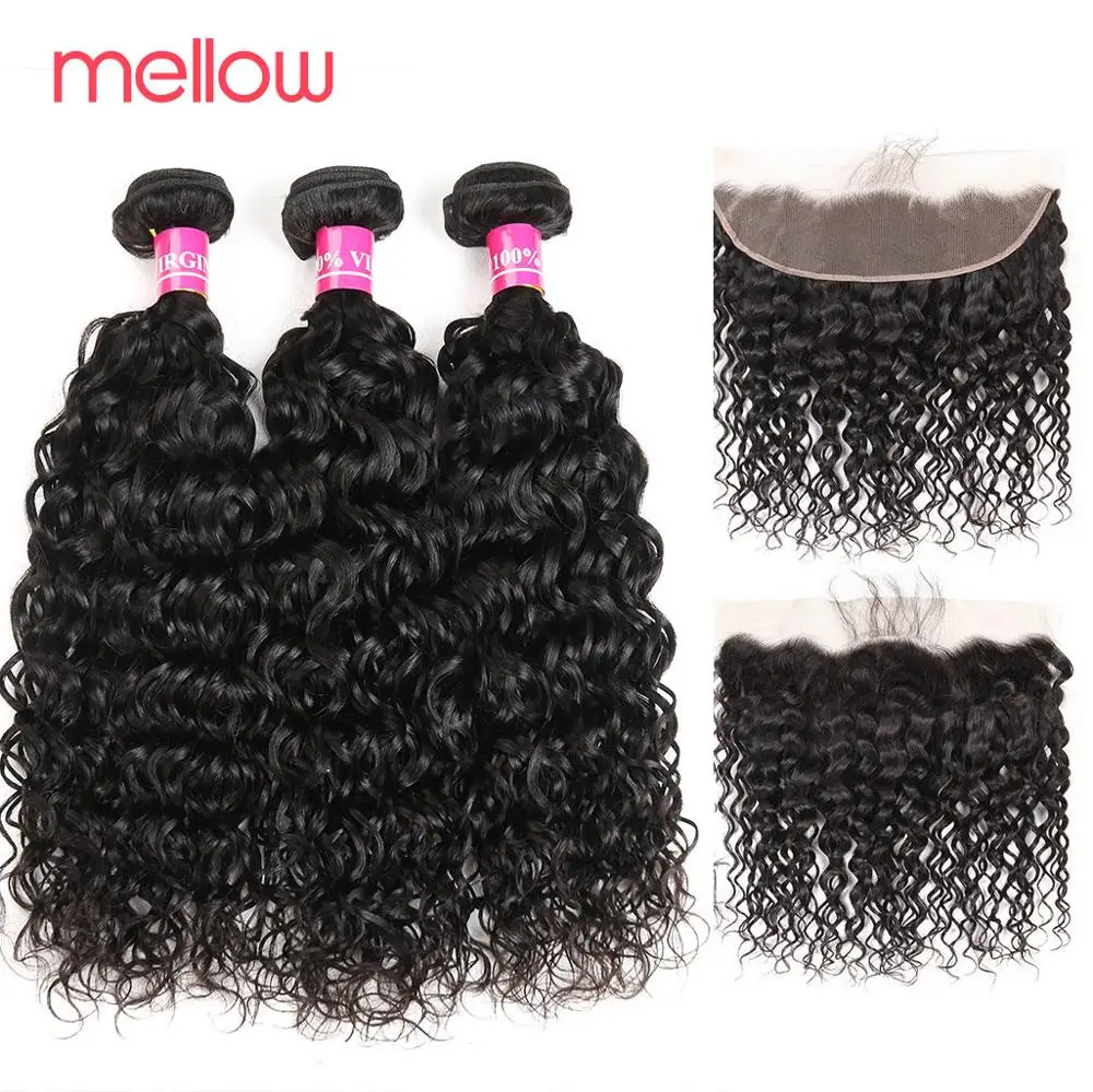 Пряди с фронтальным бразильским плетением пучок вьющихся человеческих волос 8-22