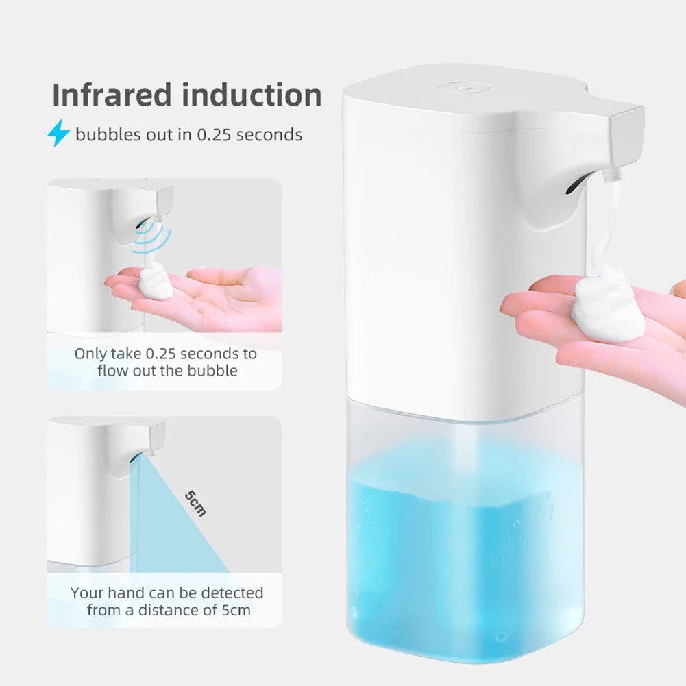 

350mL Automatic Soap Dispenser Wall Mounting Infrared Sensor Automatic ABS Hand Cleaning Pump for Kitchen Bathroom