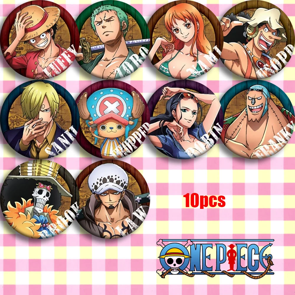 Японское аниме ONE PIECE Monkey D. Значки для сумок и шляп Luffy В Стиле персонажа