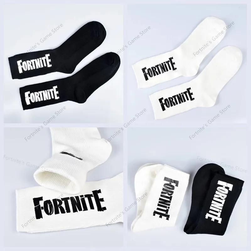 Носки Fortnite Game для мужчин и женщин Хлопковые гольфы средней длины теплые осенне