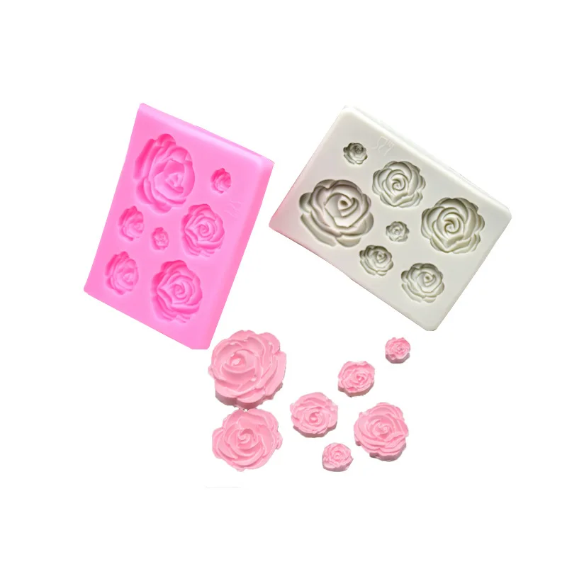 Свадебное украшение для шоколада в форме роз силиконовая форма торта