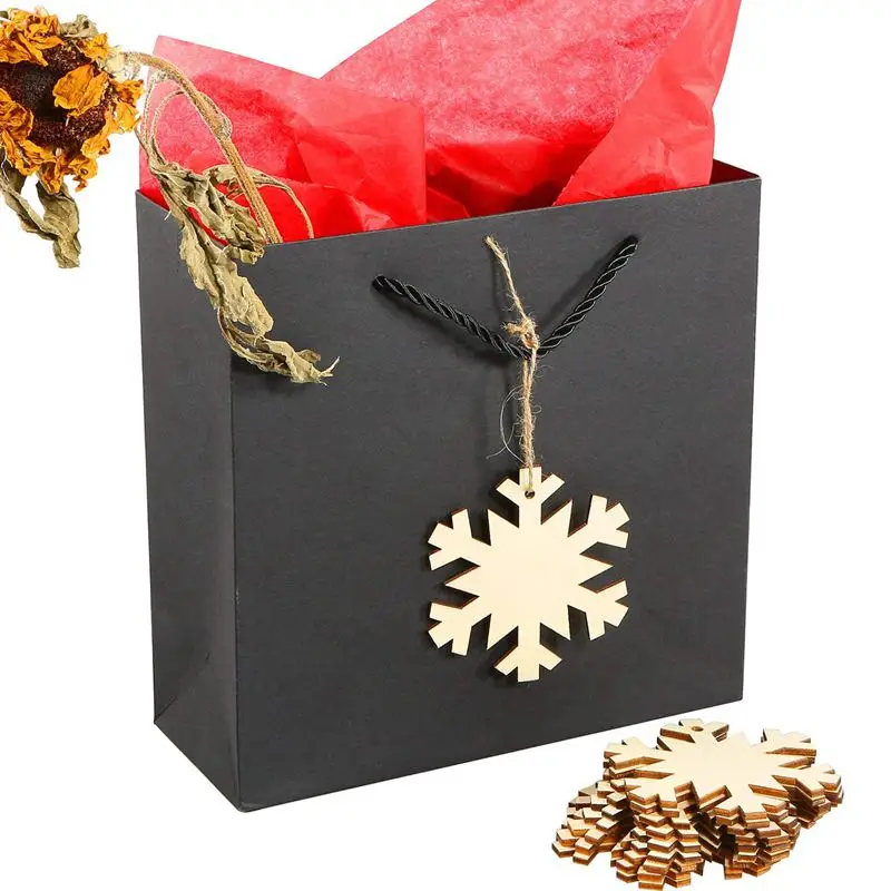 Горячая продажа 20 штук деревянные снежинки Рождественская елка украшения