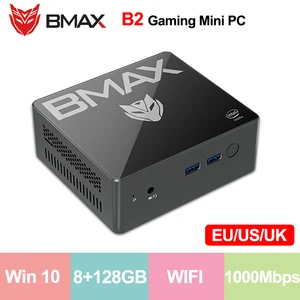 bmax b2 gaming mini pc computer windows 10 intel celeron n3450 8gb lpddr4 128gb ssd intel hd graphics 500 1000mbps wifi bt4 2 free global shipping
