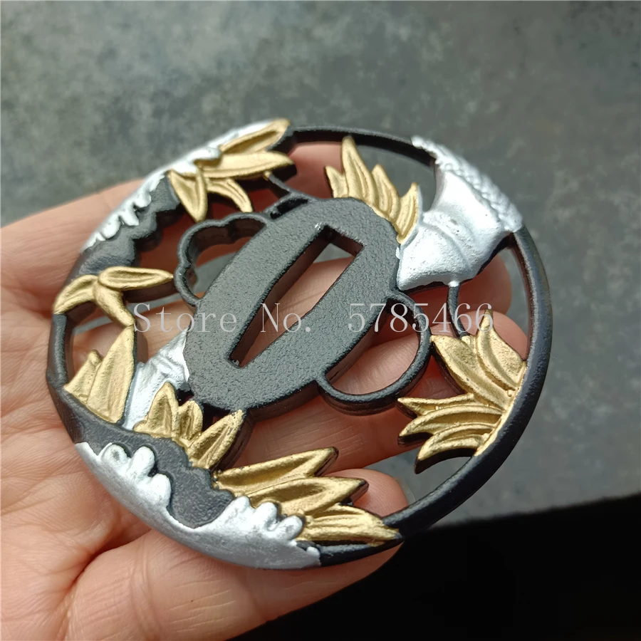 Прочная Железная стальная защита Tsuba для японской фотооборудования фитинг Wakizashi |