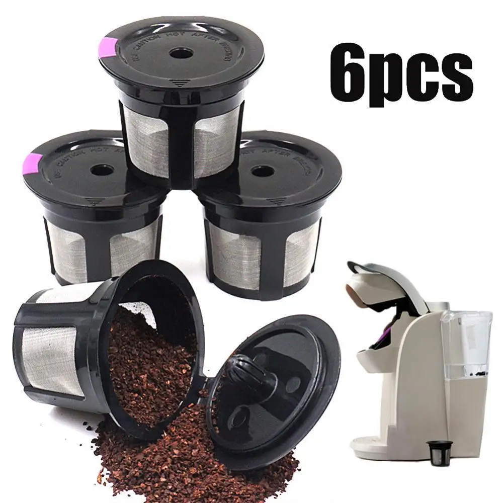 

6Pcs Reusable Refillable K-Cup Coffee Filter Pod for Keurig K50 K55 Coffee Maker