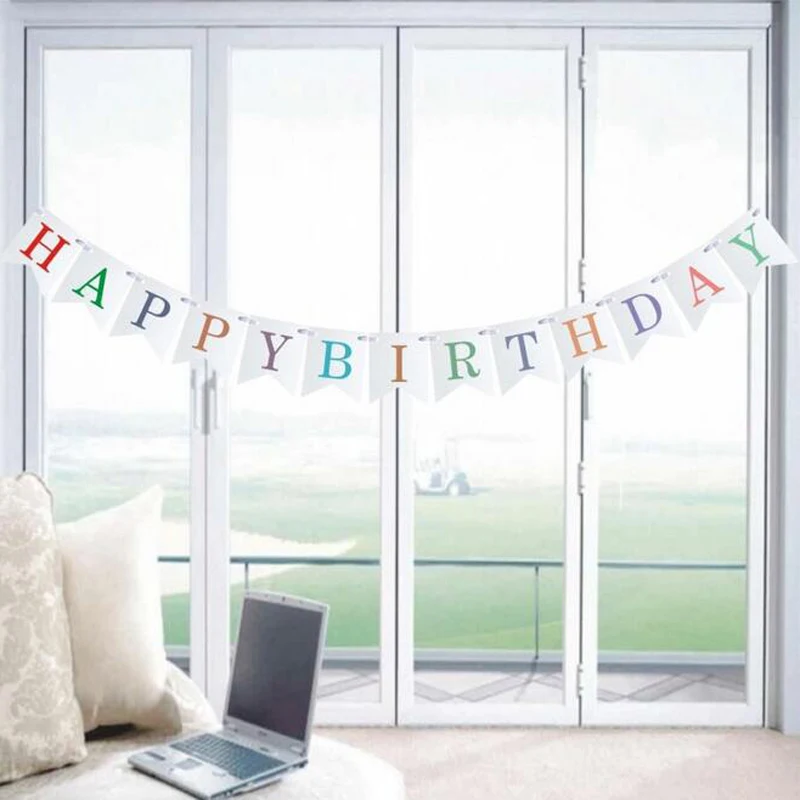 HOMEBEGIN только что замужний баннер С Днем Рождения буквы подвесные гирлянды