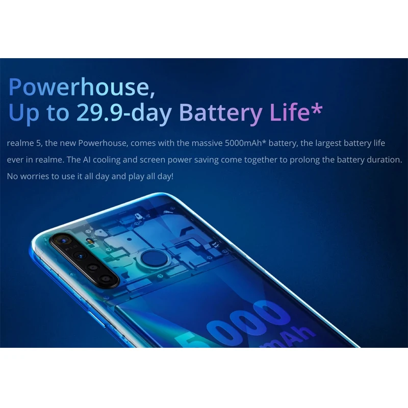 realme 5 global version moblie phone 6 5 full screen snapdragon 665 aie quad camera powerhero cellphone free global shipping