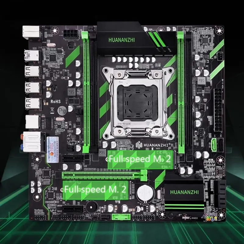 Материнская плата Huananzhi X79 LGA2011 модель Turbo ATX SATA3 USB3.0 Dual PCI E 16X NVME M.2 SSD поддержка REG ECC