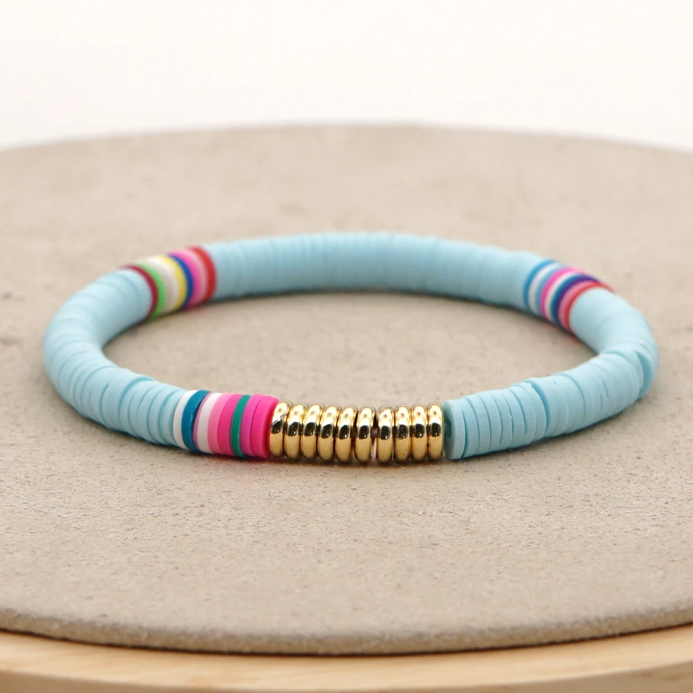 Браслеты GO2BOHO Heishi для женщин 2020 моды лето Полимерные глиняные бусы Браслет Африканские пульсеры Многоцветное ручной работы Бохо ювелирные изделия.