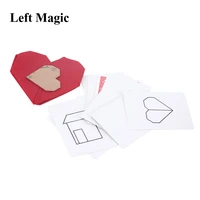 hearting by way himitsu magic red heart folding magic tricks comedy street close up magia card magie illusion gimmick props