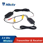 Hikity 2,4 ГГц Беспроводная камера заднего вида RCA видео передатчик и приемник комплект для автомобильного монитора заднего вида FM передатчик и приемник