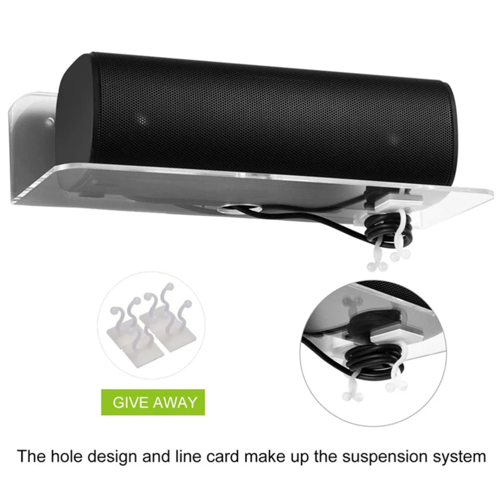 

1 set of Loudspeaker Wall-mounted Rack Audio Bracket Wall Speaker Acrylic Rack