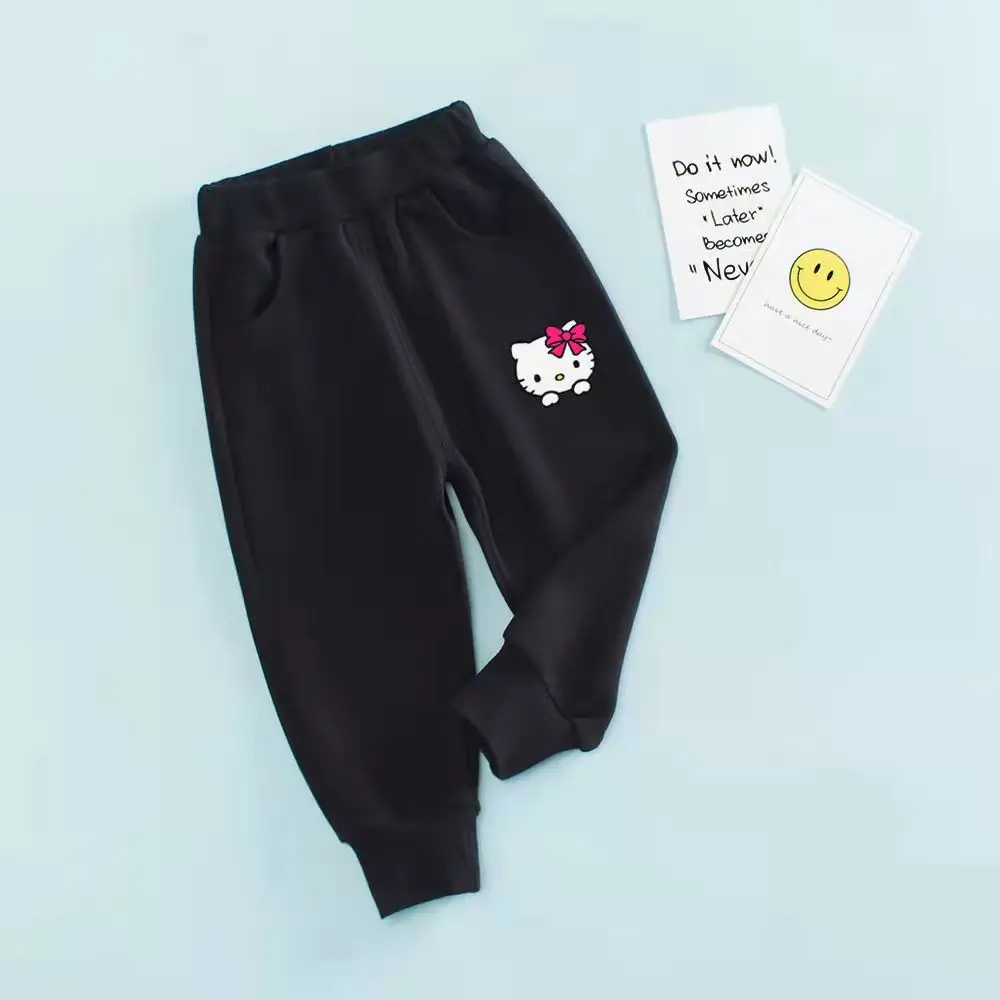 Детская одежда Hello Kitty Осенние повседневные спортивные штаны хлопковые удобные