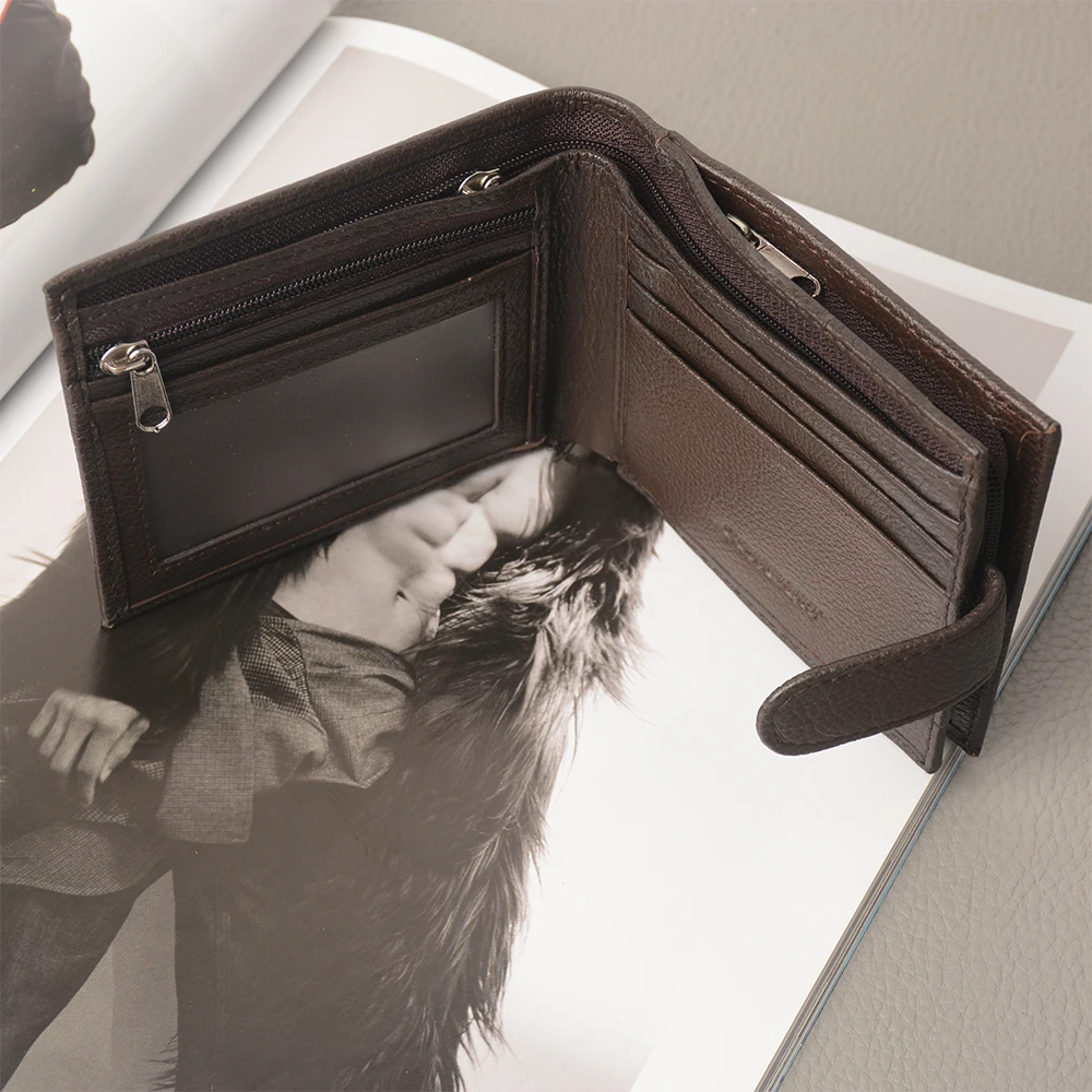 Мужской бумажник из 100% натуральной кожи мужские кошельки мужской карман для