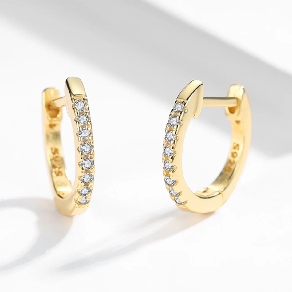 Женские серьги-гвоздики из серебра 925 пробы с фианитами | Украшения и аксессуары