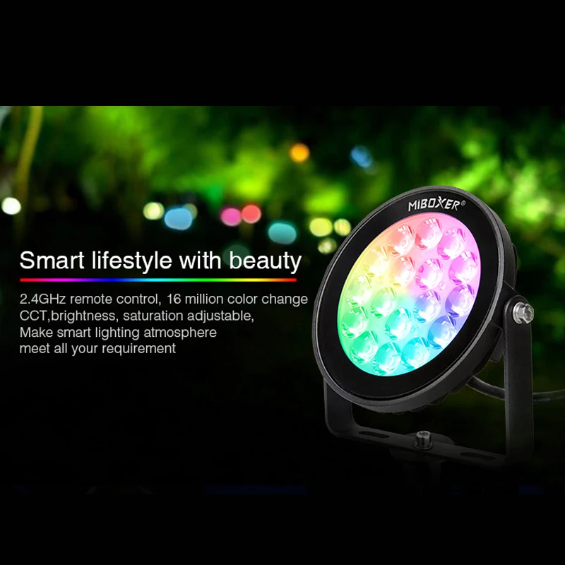Новое обновление 9W RGB + CCT умный светодиодный садовый светильник 900LM