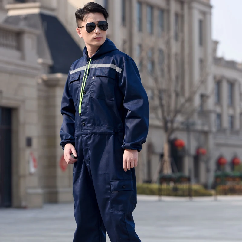 

Uniform For Workshop Men Women Overalls Workwear One-piece Jumpsuits Rompers Long Sleeve Labor Suits Clothing Work Workwear