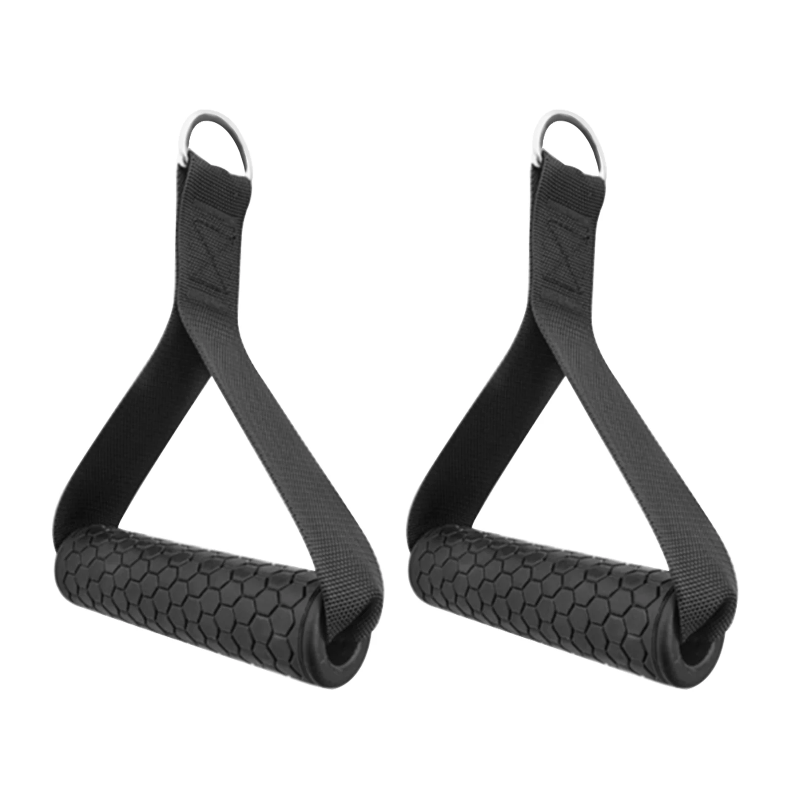 

2pcs Workout Non Slip Heavy Duty Ergonomic Training Black Fitness Rally Handle Replacement Parts Yoga Gym For Resistance Band