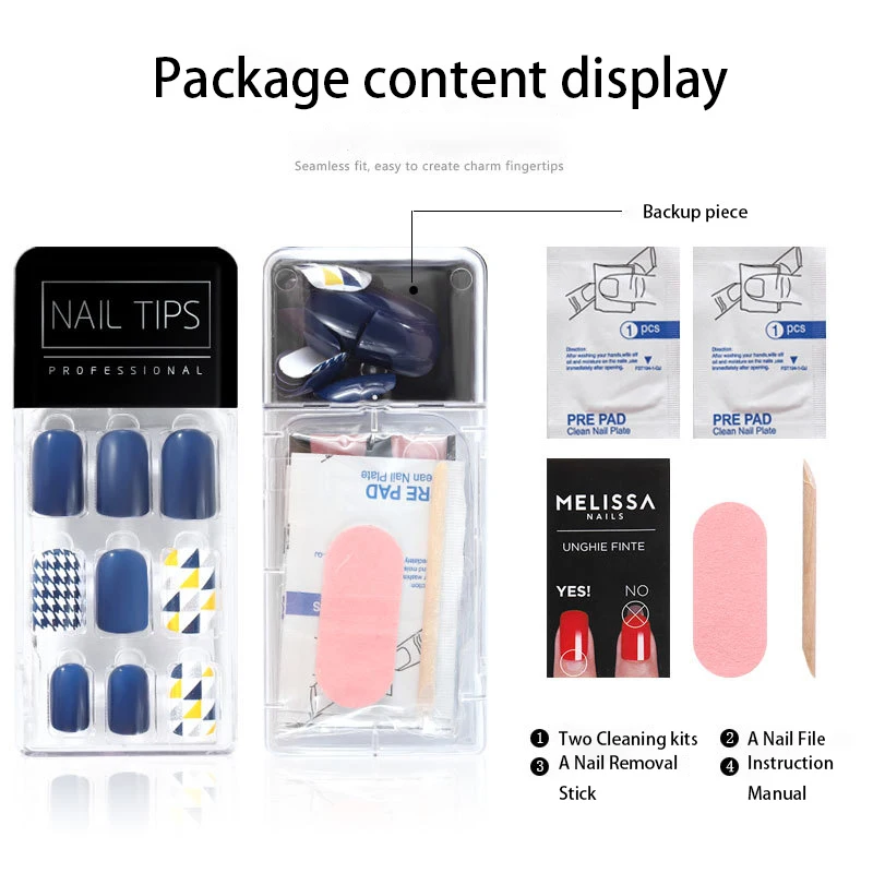 30 шт Искусственные ногти Пресс на накладные лак для ногтей украшения кончиков