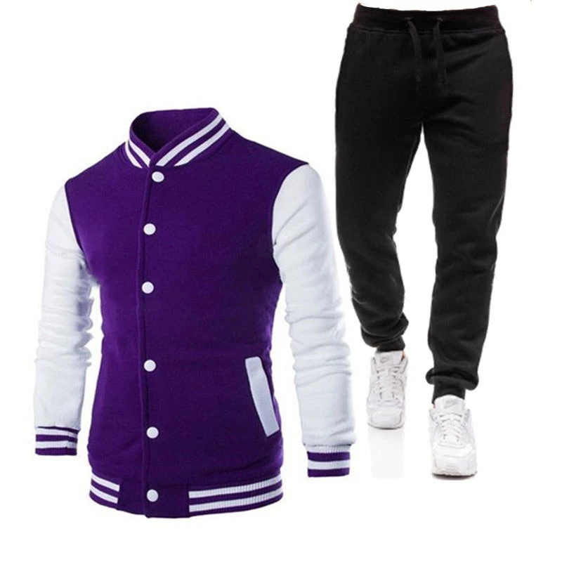 

2021 Spring Autumn Fashion Baseball Uniform Men's Flight Jackets+Pants 2 Piece Sets Casual Jacket Couple Japanese Tide Brand