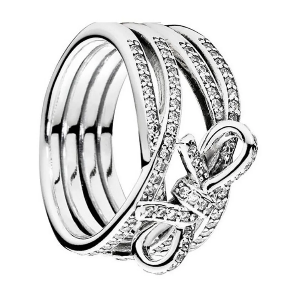 

BOCAI Cross bow S925 Sterling Silver women's Ring exquisite feelings 2020 new fashon Thai Silver Ring jewelry for women