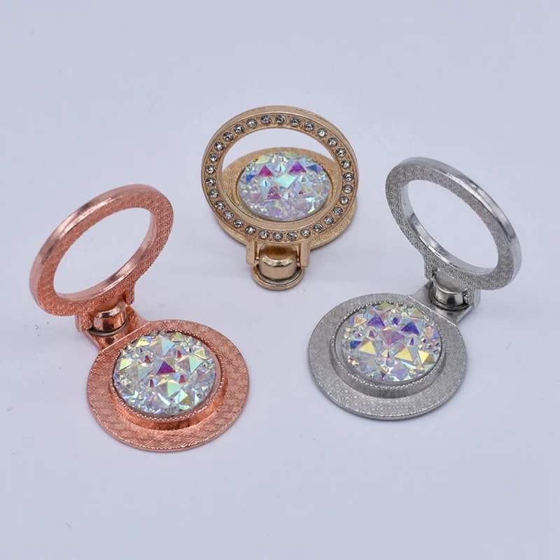 Роскошное блестящее металлическое кольцо-подставка для мобильного телефона с