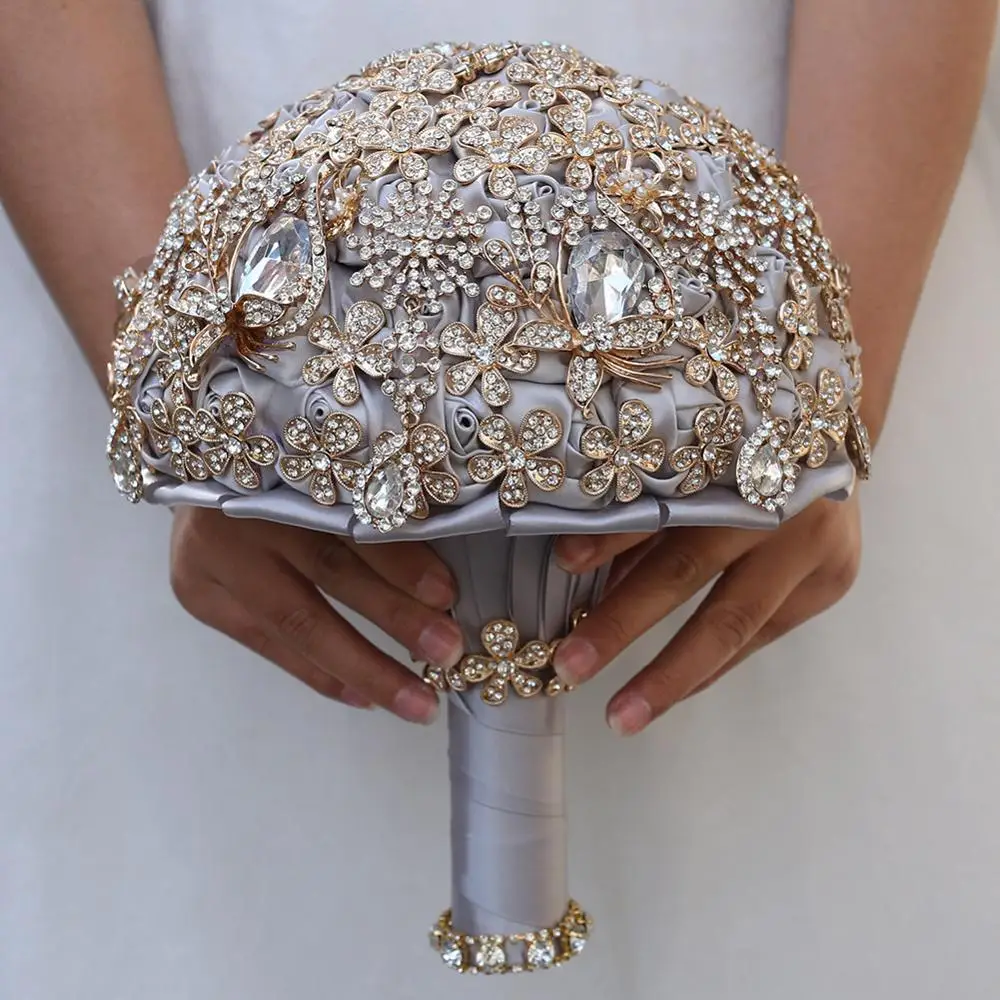 Роскошные свадебные букеты из искусственного атласа с розовыми цветами | Свадьбы