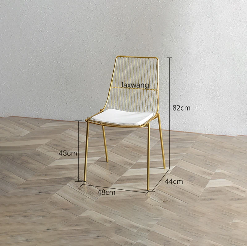 

Customized Dining Chairs New Nordic Milk Tea Shop Iron Wire Back Dining Chair Iron Creative Cafe Tables and Chairs Back Chair