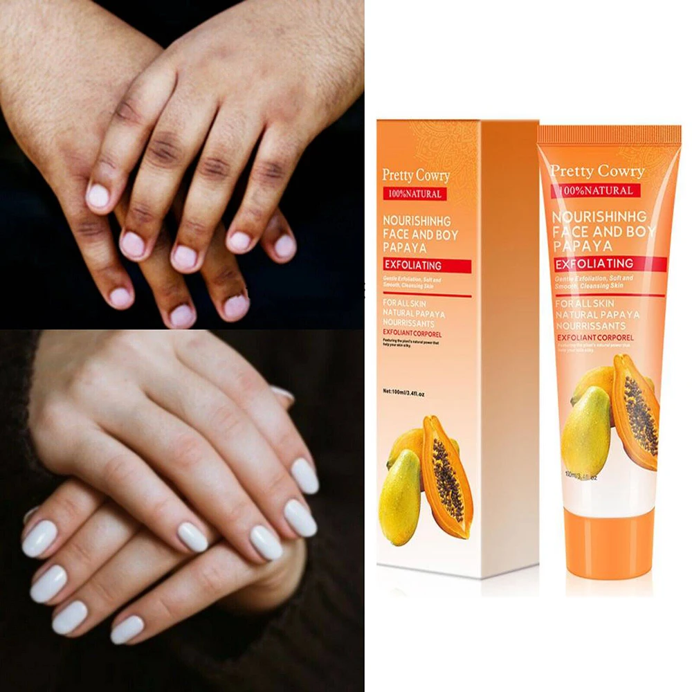 

Papayas Essence Body Scrub Exfoliating Dead Skin Whitening Nourishing Cleansing Pore Scrub Face Cream Skin Care 100G