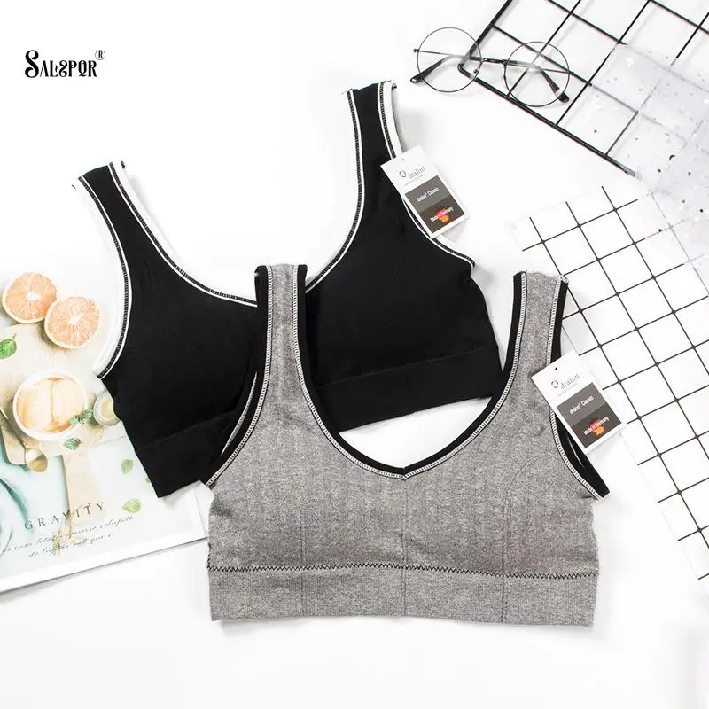 

SALSPOR Women Sport Bra Underwear Wireless Push Up Soft Breathable Lingerie Padded Comfortable Bralette