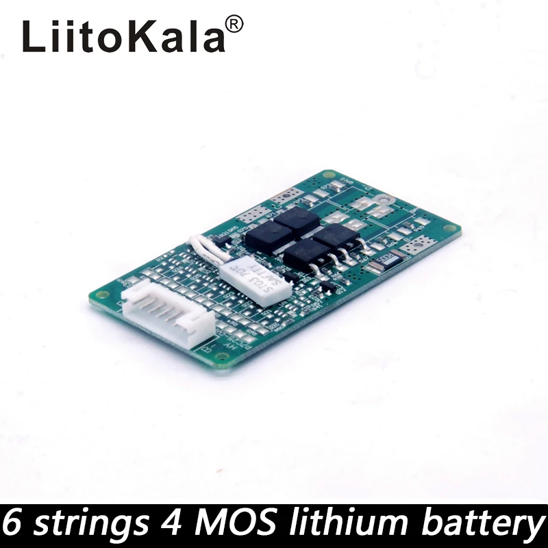 LiitoKala Новое поступление 6S 15A 24V 8ah 10ah 12ah PCB BMS Защитная плата для 6 упаковок 18650 литий
