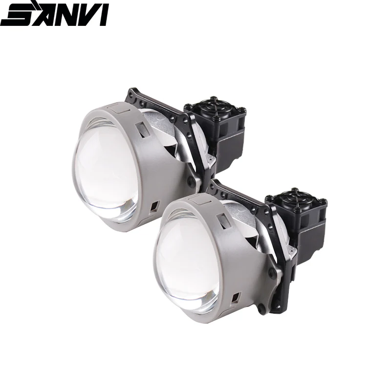 

SANVI 2Pc 3inch 55W Car Bi LED Projector Lense Headlight Auto Ice Lamp Hella 3R LED Lenses for Car Motorcycle LED Headlamp