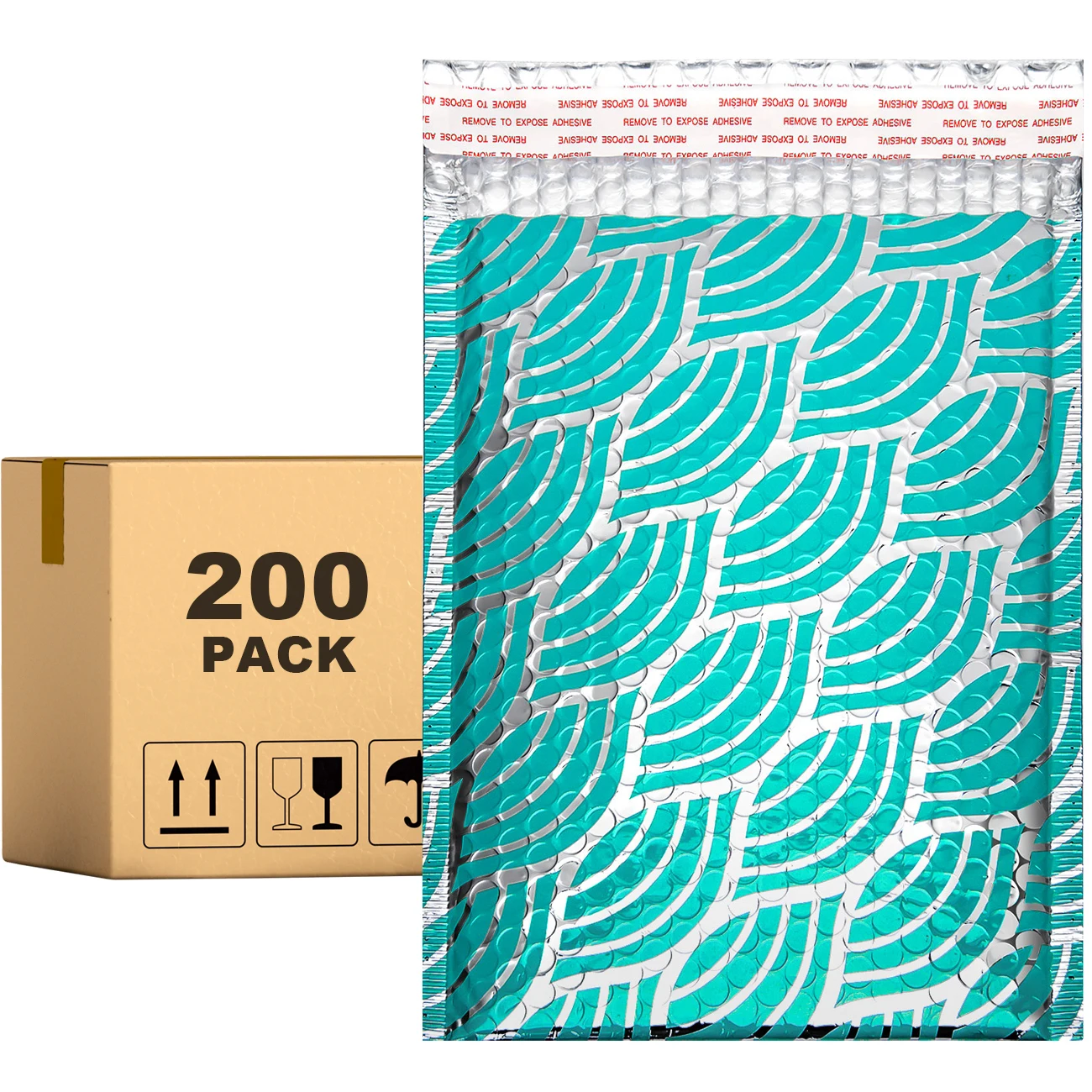 

Конверты для почтовых отправлений PACKAPRO с волнистыми пузырьками 7x10 дюймов, самозапечатывающиеся мягкие конверты, упаковка 200 для доставки/у...