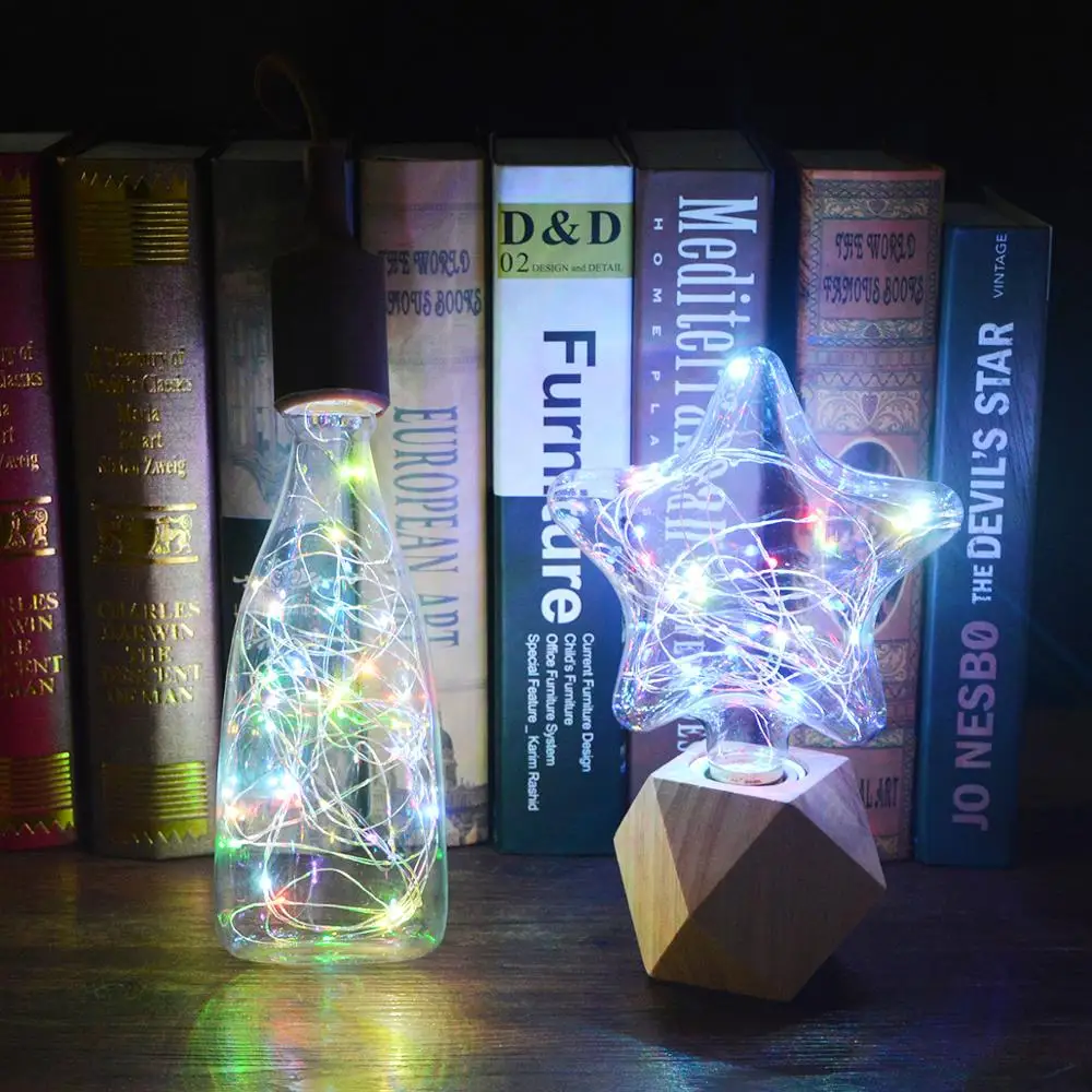 RGB/теплый белый медный светодиодный светильник, праздничный свет для Нового года, Рождественское украшение для дома, сказочные лампы, лампа для внутреннего ночного освещения