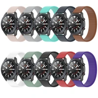 18mm 20mm 22mm silicone solo loop band for samsung galaxy watch 3 46mm 42mm active 2 40mm 44mm gear s3 bracelet