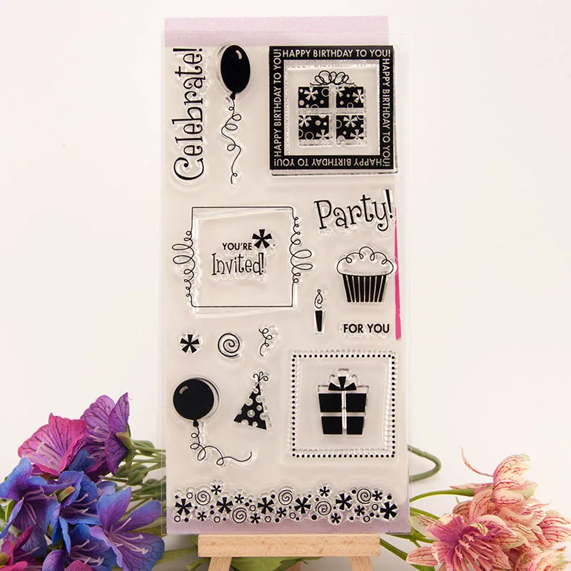 

Clear Stamp for Scrapbooking Transparent Stamps Silicone Rubber Stamps for Card Making DIY Photo Album Decor