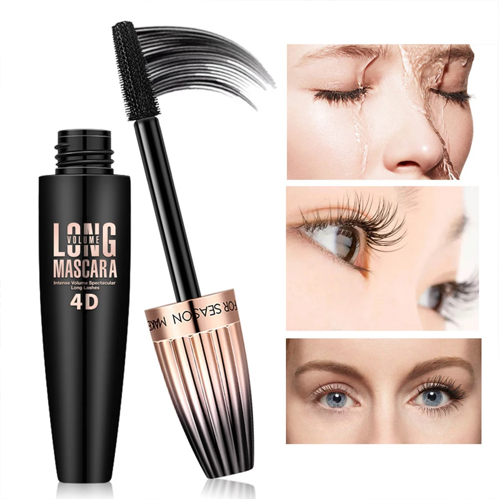4D Тушь с шелковым волокном тушь для наращивания ресниц густыми завитками и