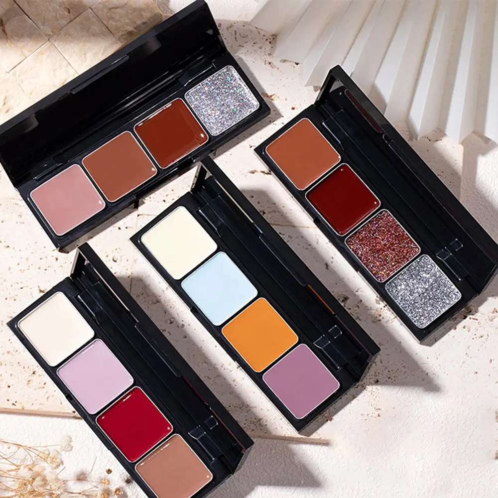 

4 цвета лак для ногтей твердый клей для ногтей лак для ногтей Твердый гель для ногтей Палитра с кисточкой для ногтей твердый цвет долговечны...