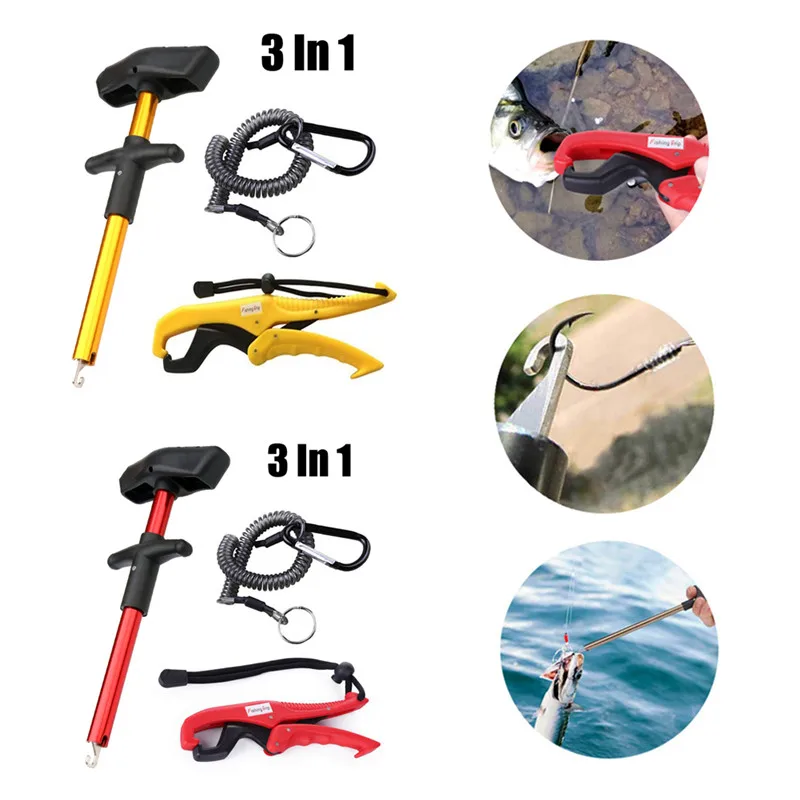 

Fish Hook Remover Squeeze-Out Fish Hook Separator Tools And Floating Fish Gripper Combo Kit