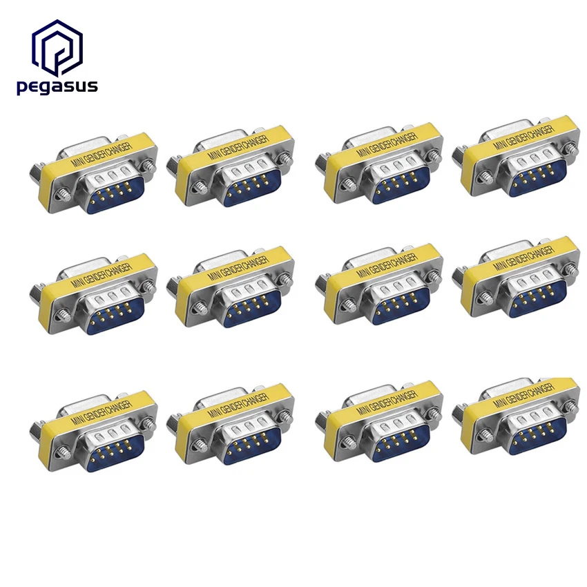 12 штук 9 Pin RS-232 серийный DB9 разъем для мужчин и женщин USB-кабель с вилкой Mini Пол