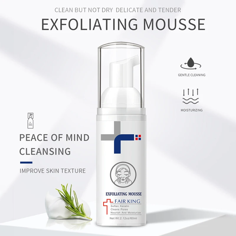 Отшелушивающий мусс для лица 60 мл глубокое удаление очищение всех типов кожи