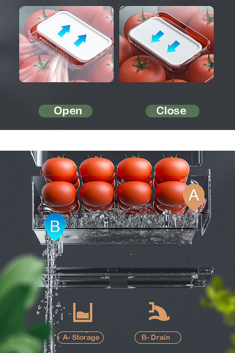 drawer refrigerator storage box fruit vegatable fresh keeping storage bin stackable fridge organizer kitchen pantry cabinet box free global shipping