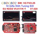 Онлайн EU Red KESS 5,017 Full Master OBD2 менеджер Тюнинг KESS V5.017 светодиодный K-T V7.020 BDM Рамка K-T 7,020 ECU чип
