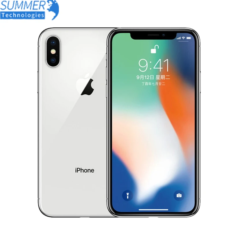Оригинальный заводской разблокированный Apple iPhone X A11 IOS Hexa Face ID ROM 3 Гб RAM 64/256 двойная