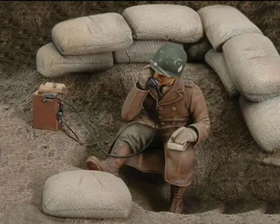 1/35 U.S. Oficer (без мешка с песком) Набор для сборки фигурки из смолы | Игрушки и хобби