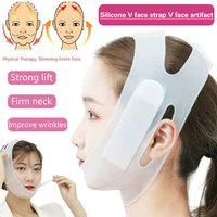 silicone face lifting band slimming belt compression shaping v line chin adjustable tighten skin lift up elastic facial contours
