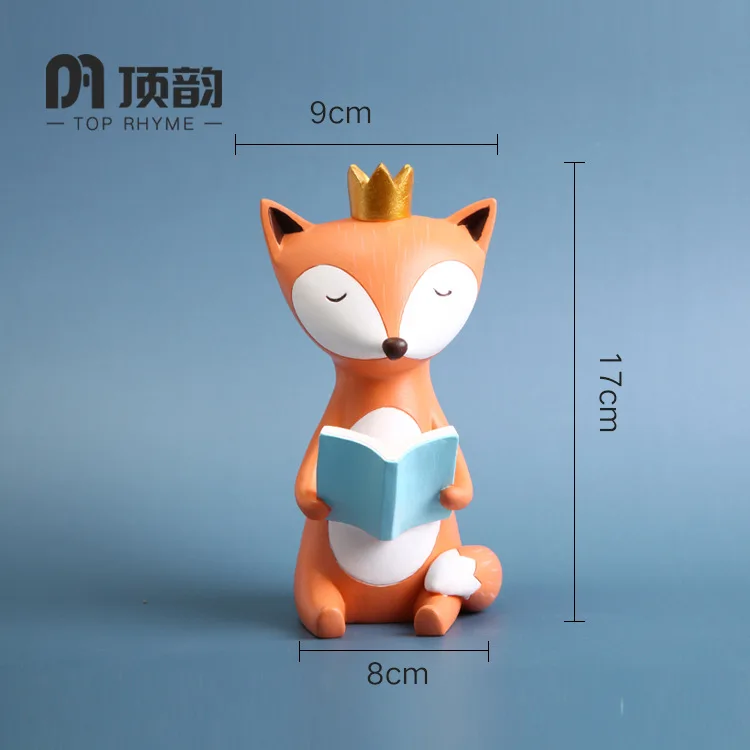Креативная статуя лисы и кролика из смолы скульптура ремесла простые украшения