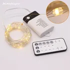 Батарея USB Dual Power с пультом дистанционного управления Сказочный светильник s String 10 м 100 LED медный провод Светильник для рождествасвадьбывечерние
