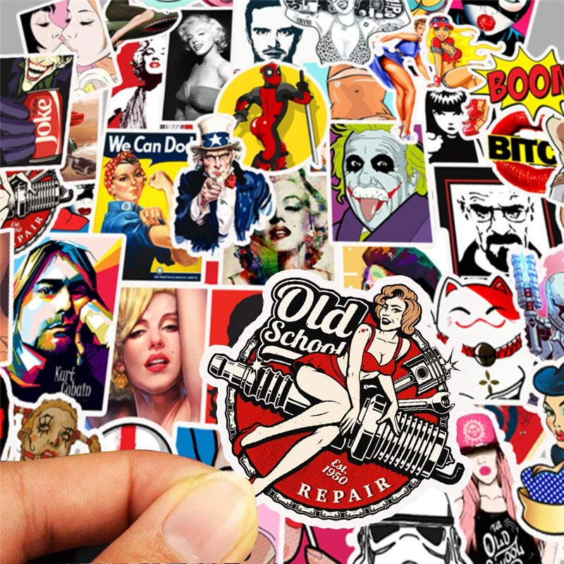50 шт. простые смешанные граффити наклейки бутылки с водой Автомобили Мотоциклы