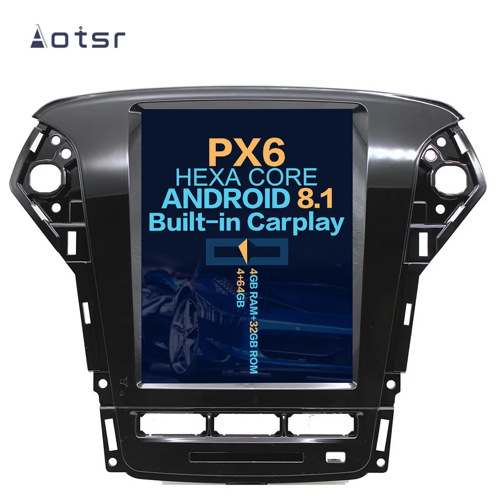 Автомобильный DVD плеер Aotsr 10 4 дюйма Android 9 вертикальный экран мультимедийный с GPS
